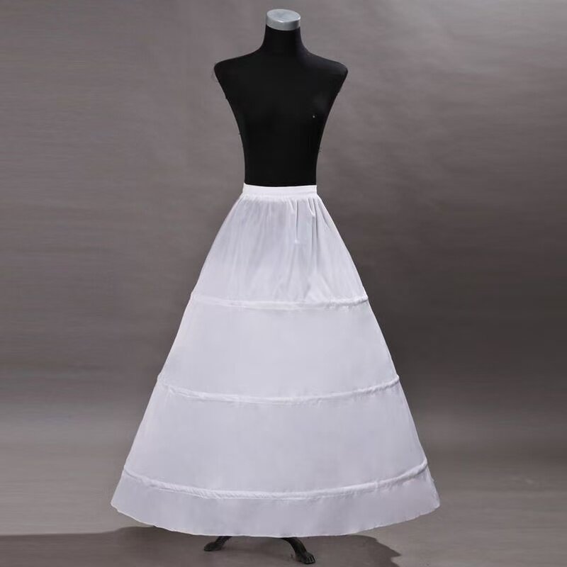 新娘婚纱裙撑三圈白色松紧腰可调节礼服撑裙洛丽塔85cm