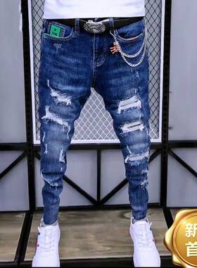 20秋冬款牛仔裤男韩版抖音红人
