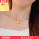 金店同款 百搭气质 沙金999点钻拉丝小金花项链花朵项圈锁骨链时尚