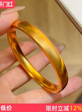 古法釉面泥鳅背手镯厚切轮胎素圈