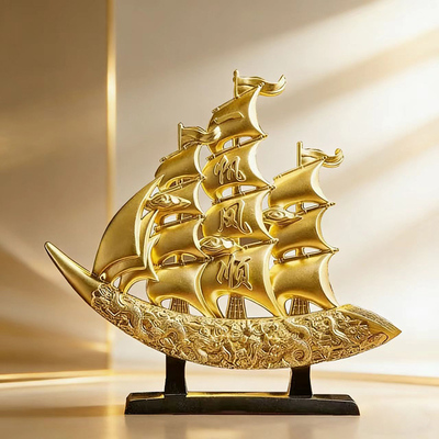 （亏本29.9元）一帆风顺帆船工艺品家居客厅酒柜装饰品小摆件轻奢