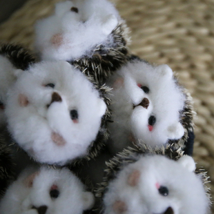 【动物与园】限量AFTERFLY原创手工奶凶奶凶羊毛毡刺猬胸针钥匙扣