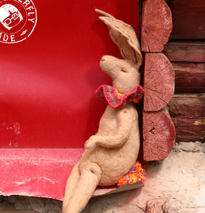 【森林与海】AFTERFLY原创萌软羊毛毡大兔子 兔子摆件玩具