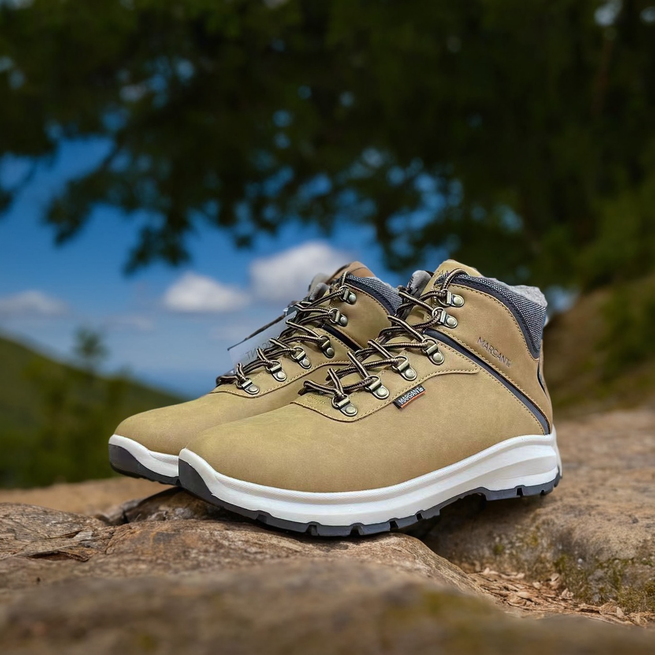 抓绒保暖棉鞋大码户外登山靴