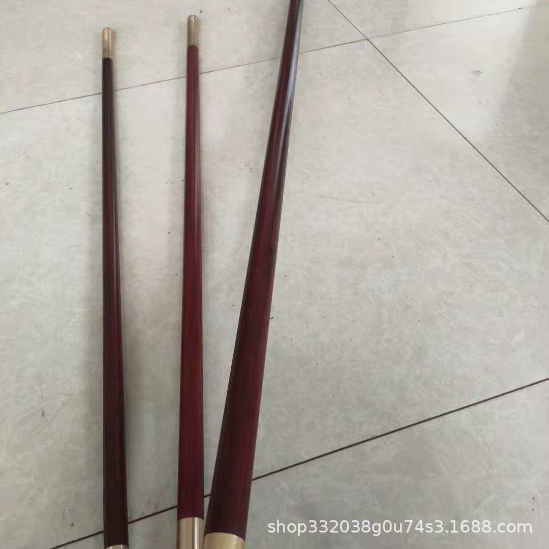 厂家直供紫檀木武术长棍实木短棍红一米二棍子带布袋武术紫檀棍