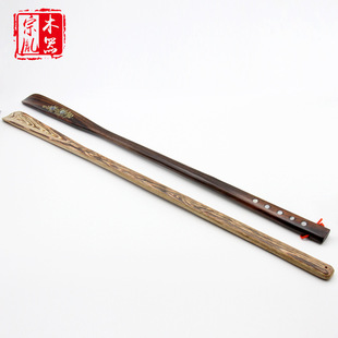 鸡翅木黑檀黄铜鞋拔子长柄木质拔鞋器免弯腰懒人提鞋鞋扒