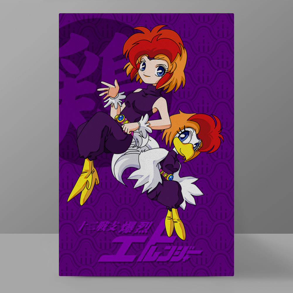 酉鸡塔露朵装饰画十二战支爆烈战士12生肖守护神80后动漫原创挂画