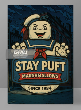 捉鬼敢死队装饰画Ghost Buster墙画欧美电影壁画原创高清收藏挂画