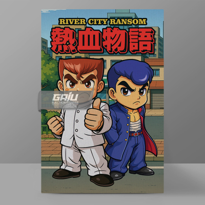 热血物语装饰画FC红白机NES游戏壁画River City Ransom原创挂画