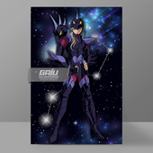 天枢星捷古佛烈装 饰画双头龙神斗士壁画圣斗士北欧篇墙画原创挂画