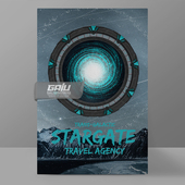 星际之门装 饰画Stargate墙画复古科幻美剧壁画原创高清收藏挂画