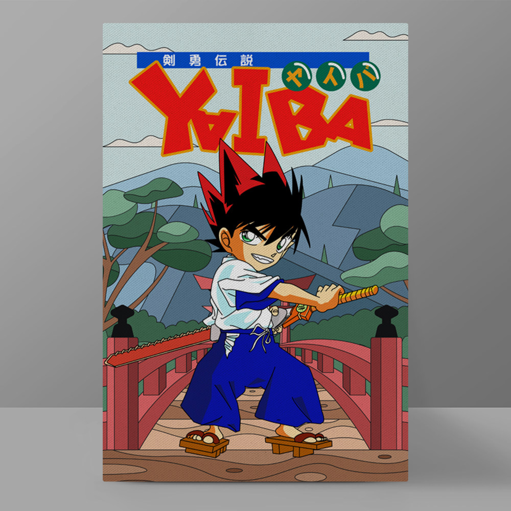 剑勇传说装饰画反斗剑神动漫风雷剑传奇yaiba九龙珠原创设计挂画