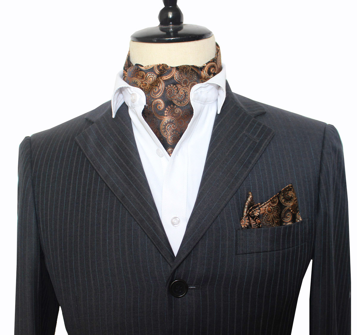 提花新款100%男士桑蚕丝领巾