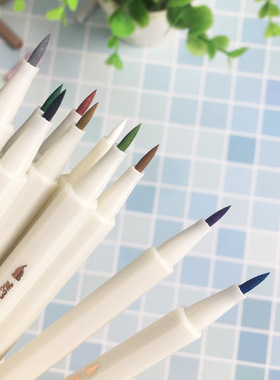 斯塔STA6551Brush毛笔刷金属油漆笔10色珠光彩色记号涂鸦上色软笔