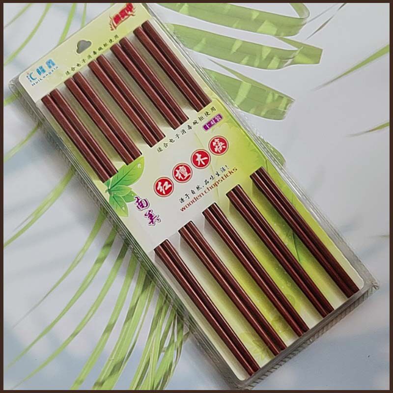 家用简约一体红木筷子原木实木