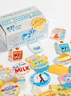 日本greetinglife新品创意盒装贴纸手账帖纸手机闪光小图案装饰