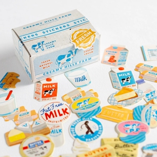 贴纸手账帖纸手机闪光小图案装 饰 创意盒装 日本greetinglife新品