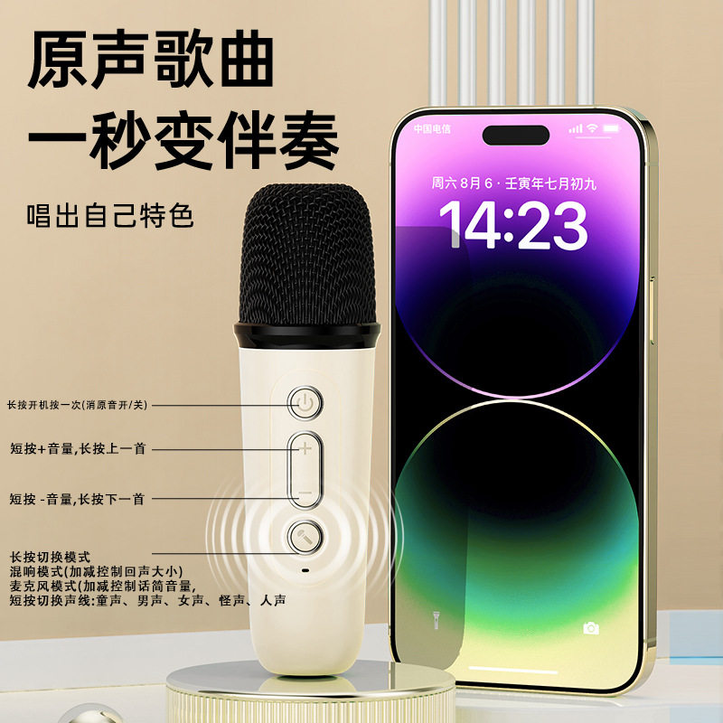 蓝牙音响K歌话筒一体户外