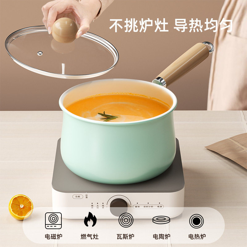 陶瓷釉小奶锅某音热卖不