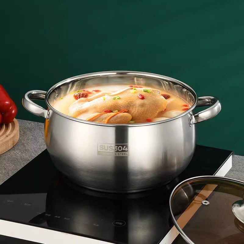 304不锈钢汤锅家用蒸锅煮
