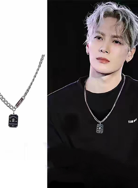好运铭牌钛钢项链男女ins冷淡风轻奢小众毛衣链个性嘻哈卫衣配饰