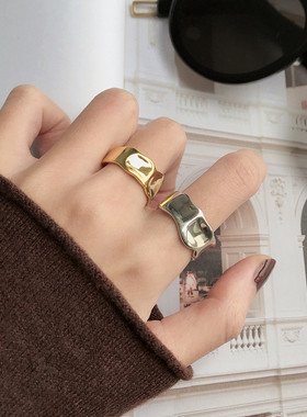 镀银ins个性小众风韩版蹦迪戒指