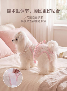 狗狗生理裤小型犬卫生巾约克夏安全裤月经期裤子可调节宠物姨妈裤