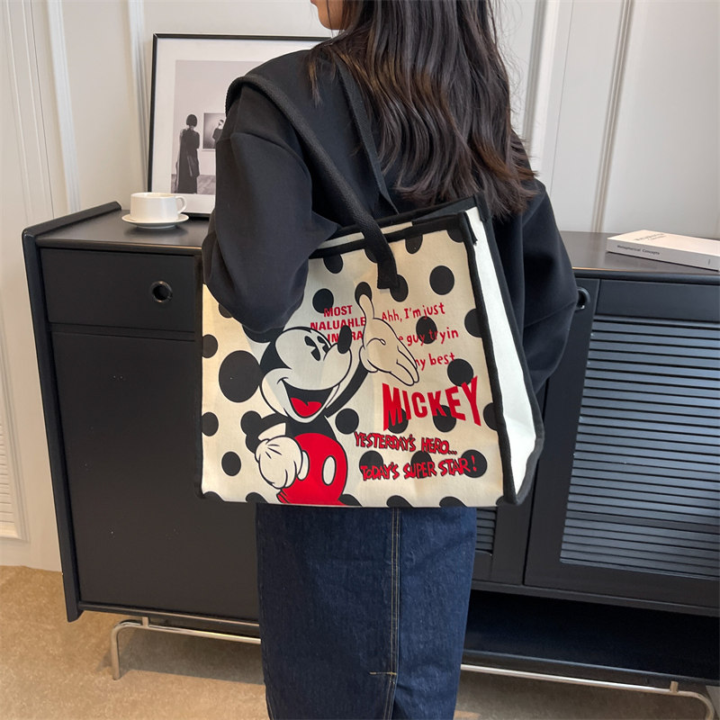 新款女包大容量帆布包休闲托特包高级感手提包百搭学生上课通勤包