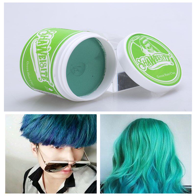 莎威斯特奶奶灰发泥一次性染发黑色发蜡彩色发胶造型爷爷白有色