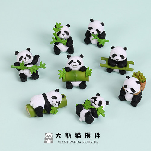 国潮熊猫玩具摆件盲袋多巴胺礼品
