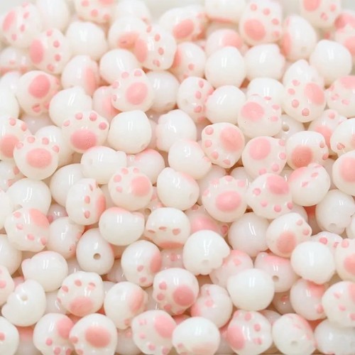 儿童手工diy串珠可爱猫爪菩提珠