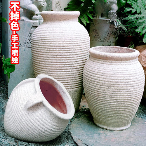 红陶红陶大庭院园林景观陶罐