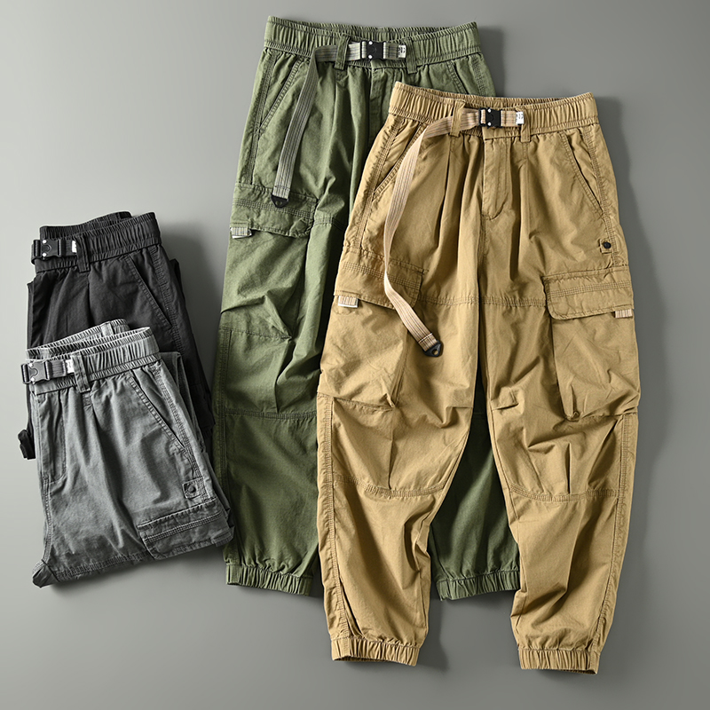 宽松复古立裁户外长裤工装裤