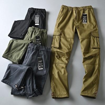 加厚加绒保暖工装直筒运动休闲裤