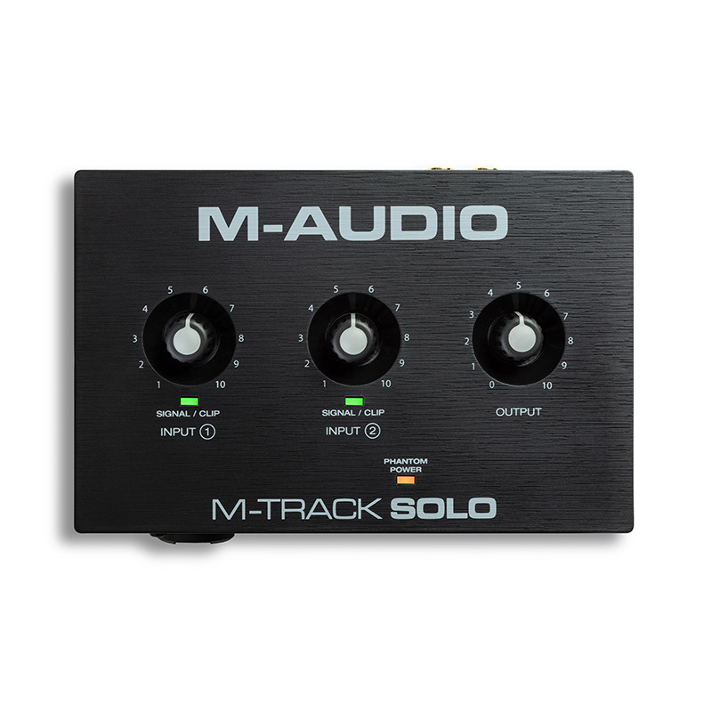 美国M-AUDIO M-Track SOLO 2进2出 音频接口 有声书录音声卡
