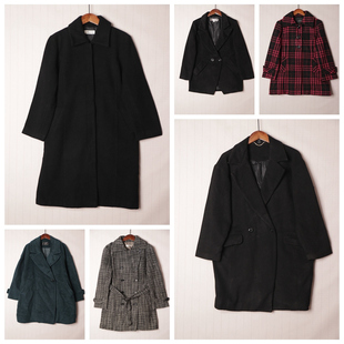 D30 多色 秋冬Vintage复古日制羊毛中长女款 大衣文艺范