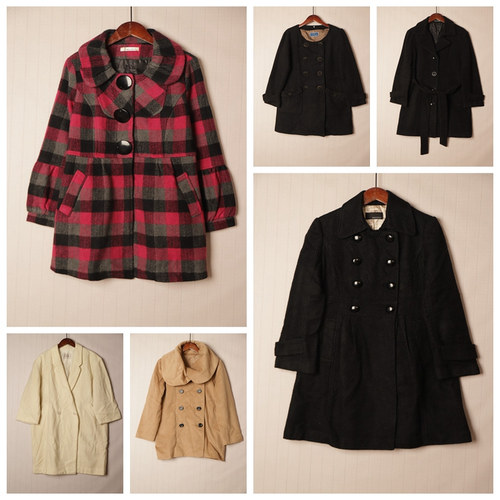 知性淑女纯色单双排扣中长大衣