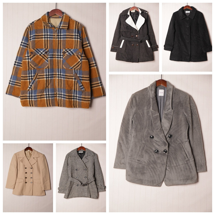 秋冬Vintage复古日制羊毛中长女款大衣文艺范 多色  D24