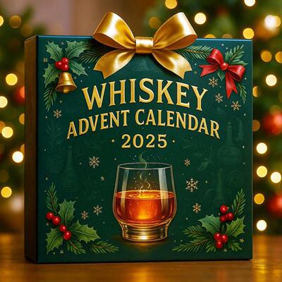 Whiskey Advent Calendar with 24 Ornament Christmas Calendars