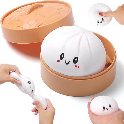 2pcs big emoji Squishy Dumpling Stress Balls Squeeze Dough