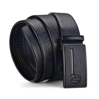 High Quality Men Leather Belt Metal Automatic Buckle Work Bu