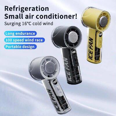 3000mAh Handheld Turbo Fan LED Digital Display Adjustable