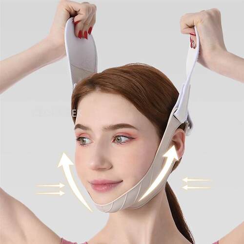 Women Chin Cheek Silicone Face Slimming Bandage Lift Up