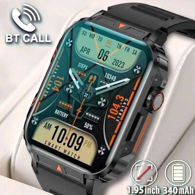 Military Outdoor GPS Sports Smart Watch Men 1.95 inch Heart