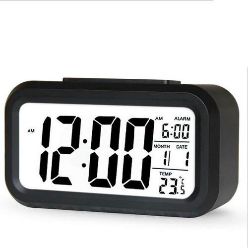 Digital Alarm LED Clock闹钟snooze Control Backlight Calendar