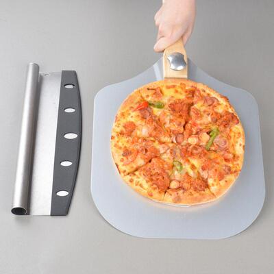 Pizza Shovel Baking Handle Rocker Cutter Cake Paddle Spatula
