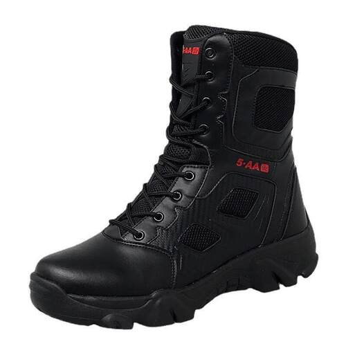 Men Tactical Military Boots Mens Casual Shoes Leather SWAT A