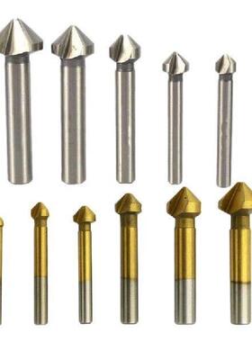 6 Pcs HSS Countersink Drill Bit Set 90 Degree 3 Flute