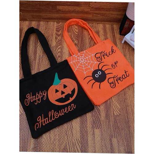 Halloween pumpkin tote bag Gift bag Halloween candy bag