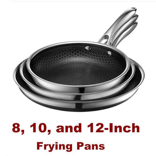 Frying Pans Pan Hybrid Honeycomb Nonstick Stainless Steel